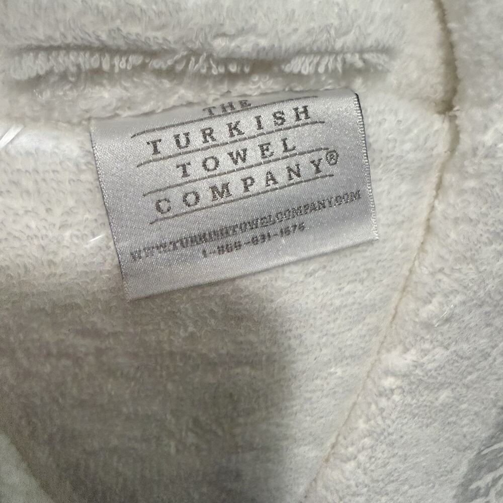 New Sealed Turkish Towel Company Robe Plush White Heavy Terry Cloth One Size - Picture 3 of 4